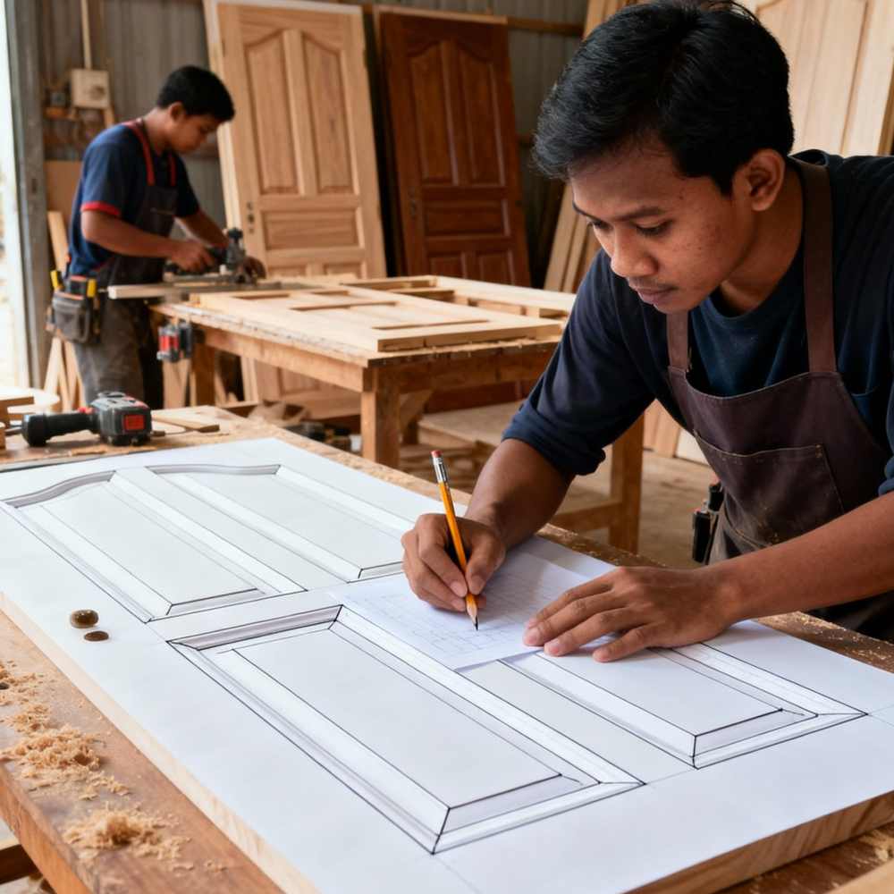 Pembuatan Pintu Kayu Custom Interior & Eksterior 2